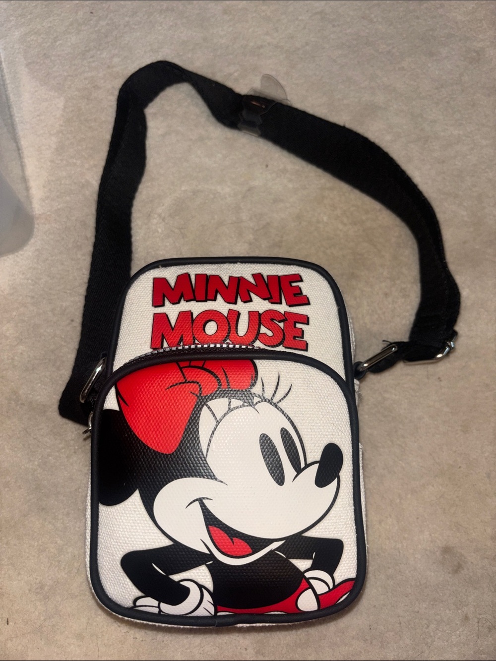 Disney Minnie Mouse White, Red & Black Crossbody Phone Pouch